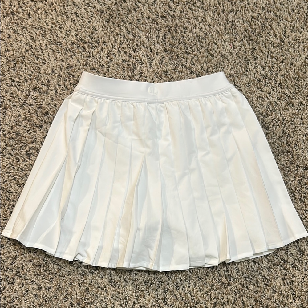 Lululemon White Pleated Skort